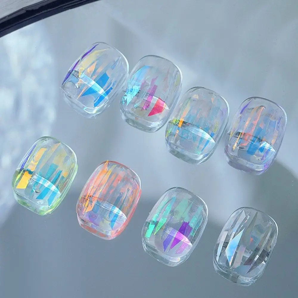 Clear Holographic Nail Sticker Broken Glass Design DIY Manicure Decals