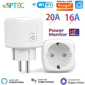 Tuya Smart Socket EU16A/20A Wifi Smart Plug With Power Monitoring Smart Life APP Remote Control Support Google Assistant Alexa 1