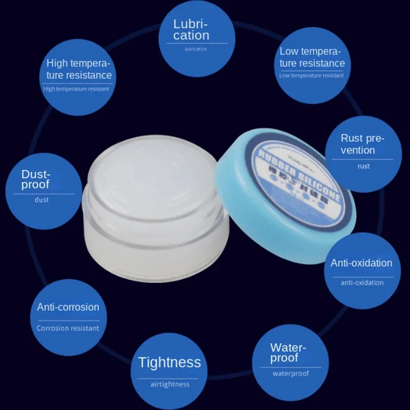Waterproof Grease Silicone Lubricant for O-Ring Rubber Seals Silicone Tape Seal Maintenance White Oil Auto Parts