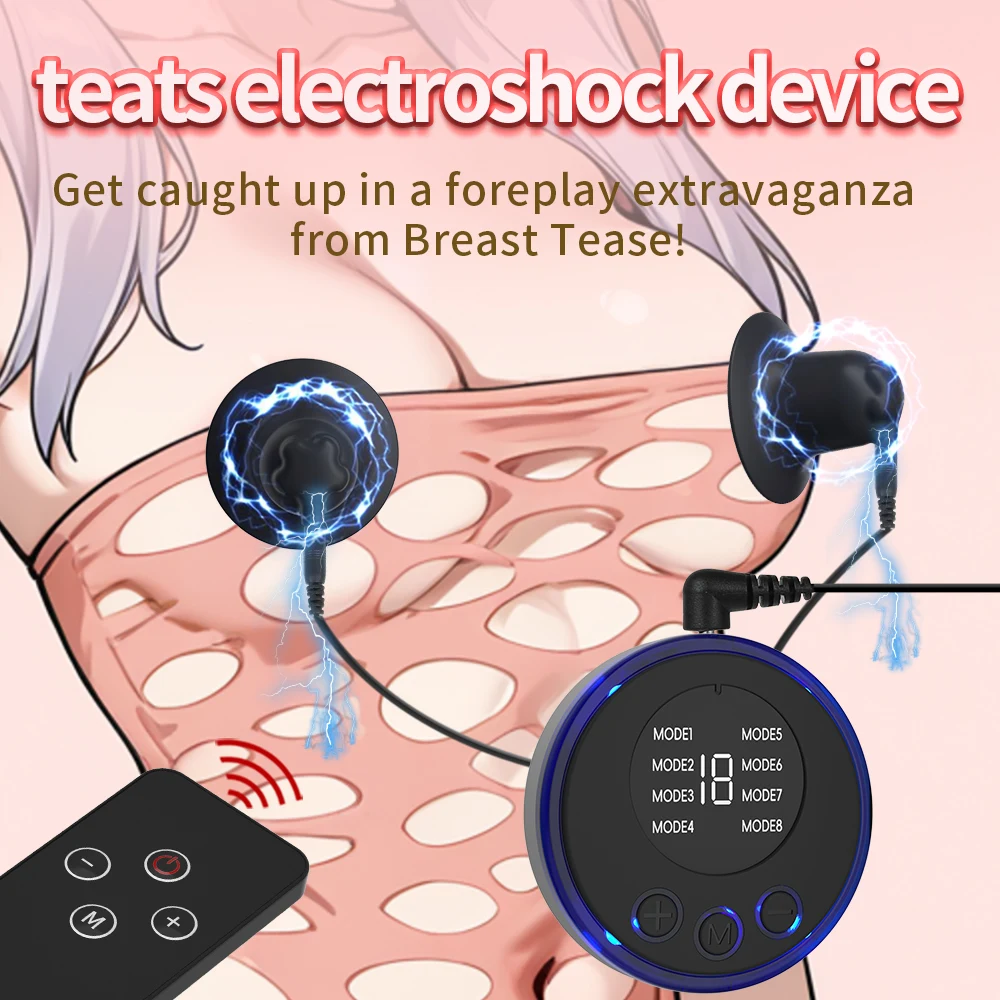 Electric Shock Nipple Sucker Electro Stimulator Pussy Clip E-stim Nipple Clamp Vacuum Breast Enlarger SM Sex Toys electro sex toys electric sex toys For Women