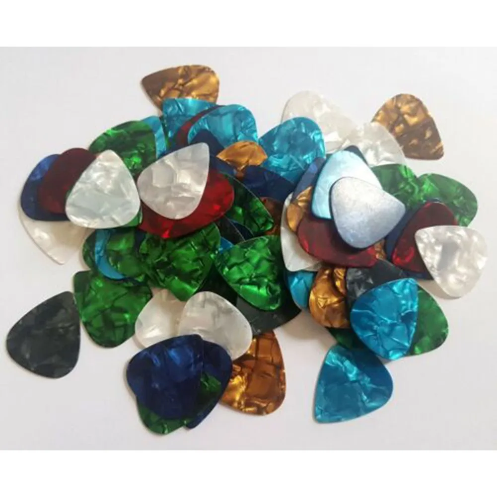 100Pcs Guitar Picks Alice Acoustic Electric Bass Pic Plectrum Mediator Guitar Bass Accessories 0.75mm Random Colors guitar picks,guitar accessories