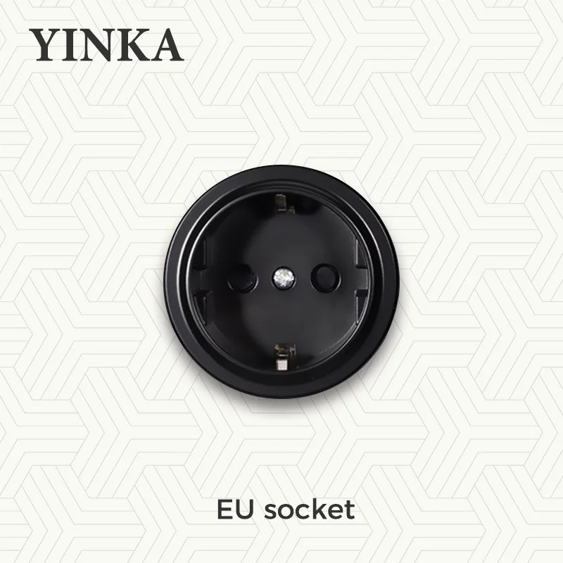 Фото Настенная розетка YINKA, стандартная розетка стандарта США, ЕС, Великобритании, функция комбинирования, стандарт USB TYPE-C, панель с кнопками 86 №4