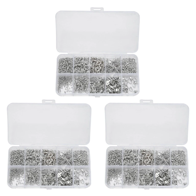 

3X Jewelry Findings Set Jewelry Making Kit Jewelry Findings Starter Kit Jewelry Beading Making And Repair Tools Kit