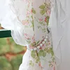 Idyllic American Rural Flowers Window Tulle Door Curtains Floral Gauze Warp Ruffled Door Curtains for Kitchen Balcony #A119 2