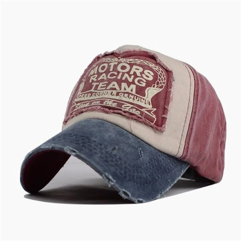 Vintage Washed Cotton Baseball Cap For Women And Men Fashion Snapback Baseball Hat With Letter Patch Unisex Hip Hop Cap