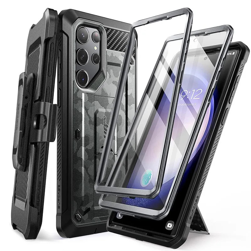 For Samsung Galaxy S23 Ultra Case 2023 SUPCASE UB Pro Full-Body Dual Layer Rugged Belt-Clip Case with Built-in Screen Protector