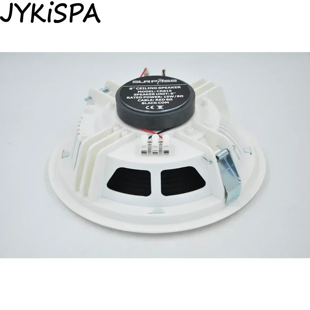 8 Inch Home Audio Sound System 15W Coaxial In Wall HiFi Home Stereo Ceiling Speaker Background Music For Kitchen