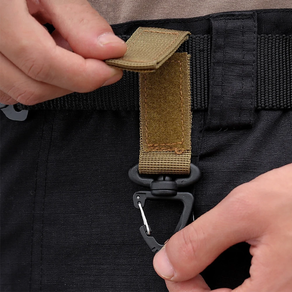 Outdoor Camping Carabiner Nylon Molle Tactical Backpack Key Hook Webbing Buckle System Belt Buckle Hanging carabiner clips carabiner belt clip keychain carabiner tactical buckle