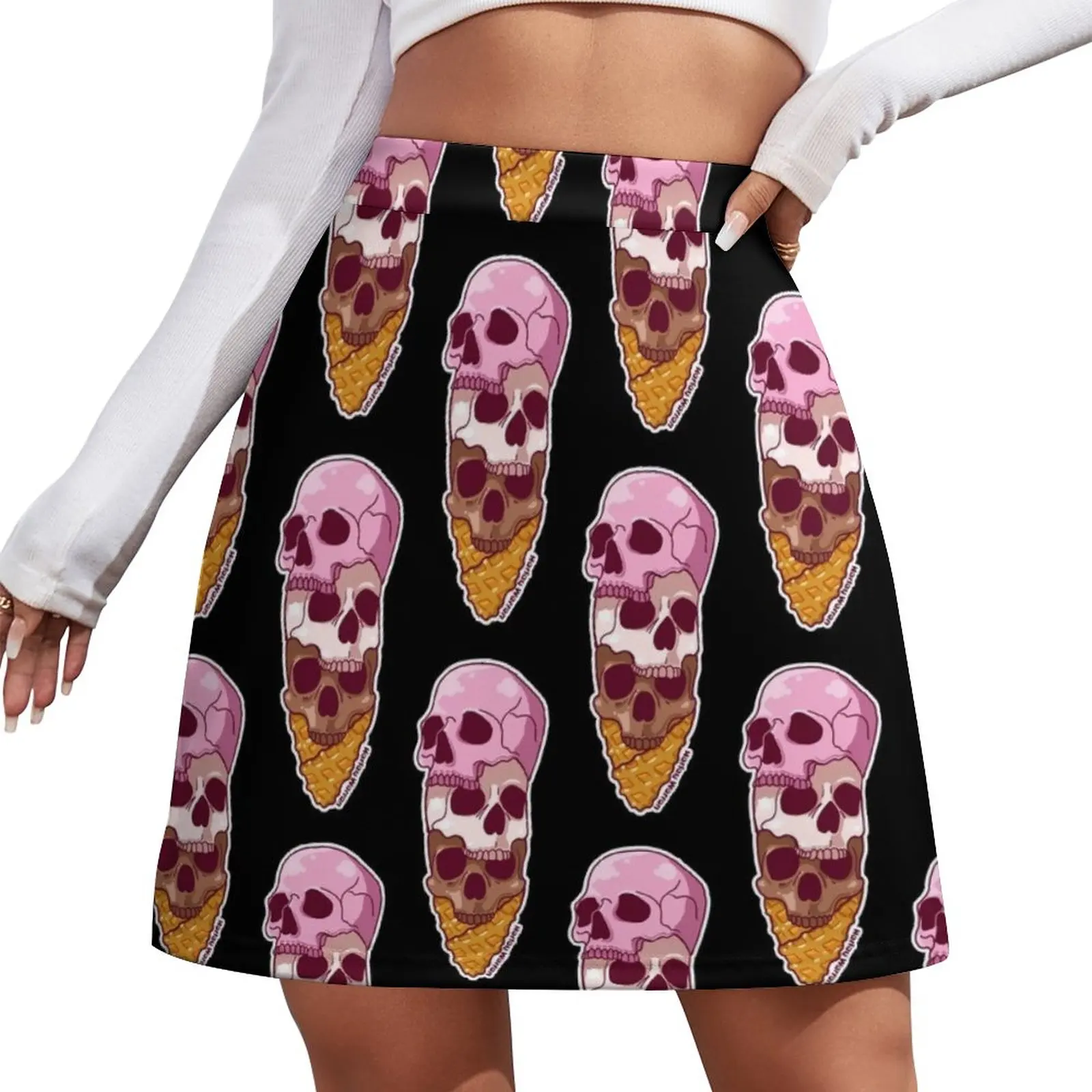 Skull Cone Mini Skirt Woman skirt women's stylish skirts