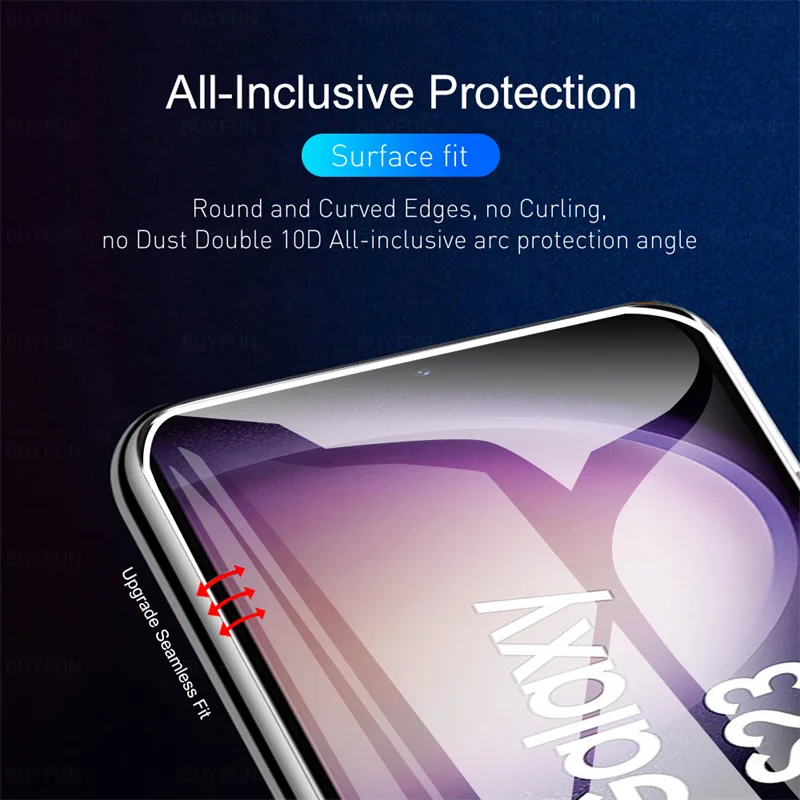 Film Protection Verre Trempe Protecteur d'Ecran pour Samsung Galaxy S23 FE  5G Clair