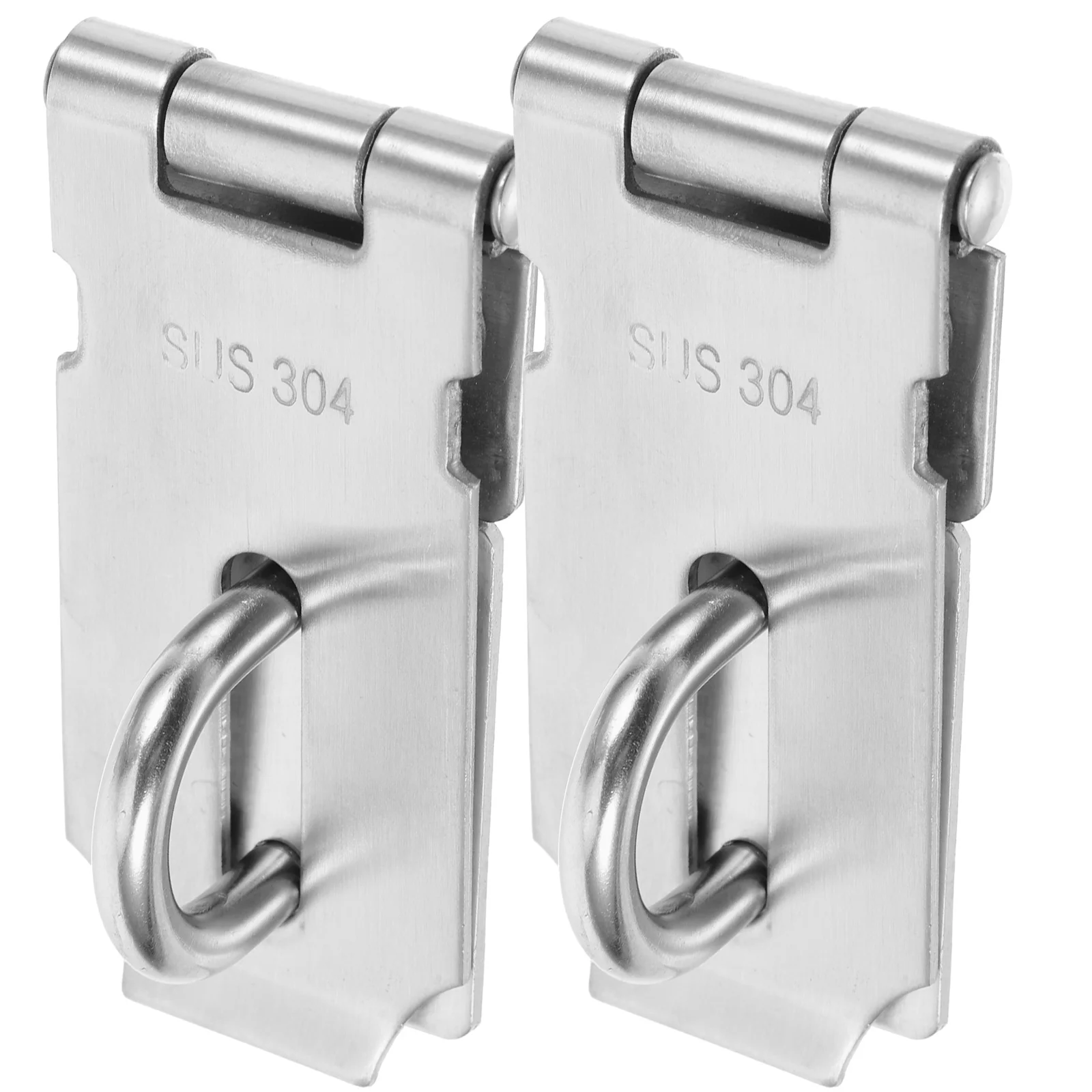

2 Pcs Stainless Steel Door Buckle Latch for Surface Mounted Padlock Hasp outside