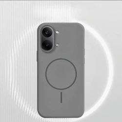 Luxury Soft Magnetic Frosted Hard Shell Phone Case with Skin - Friendly Bumper Cover - Poco X8 Pro (GRAY)