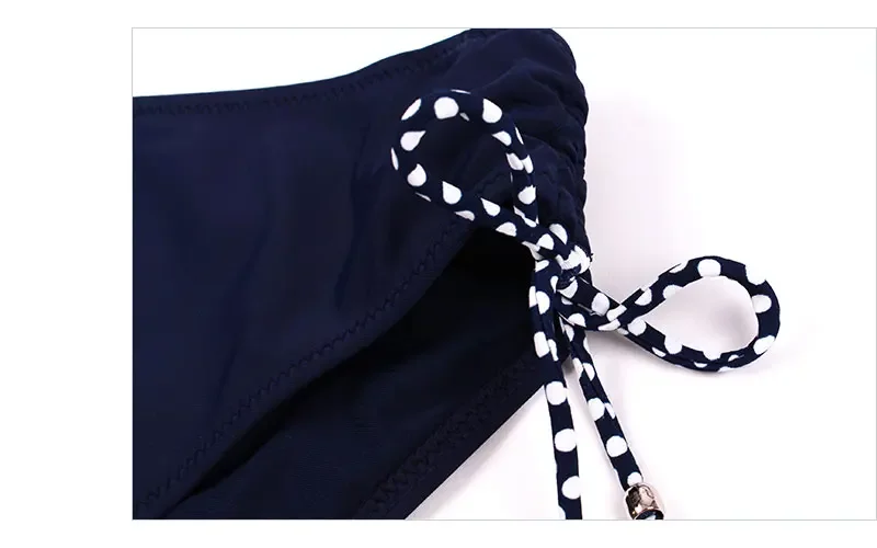 Andzhelika Push Up Mid Waist Bikini Sets Sexy Polka Dot Swimsuit Two Pieces Swimwear Women 2024 Beach Bathing Suits