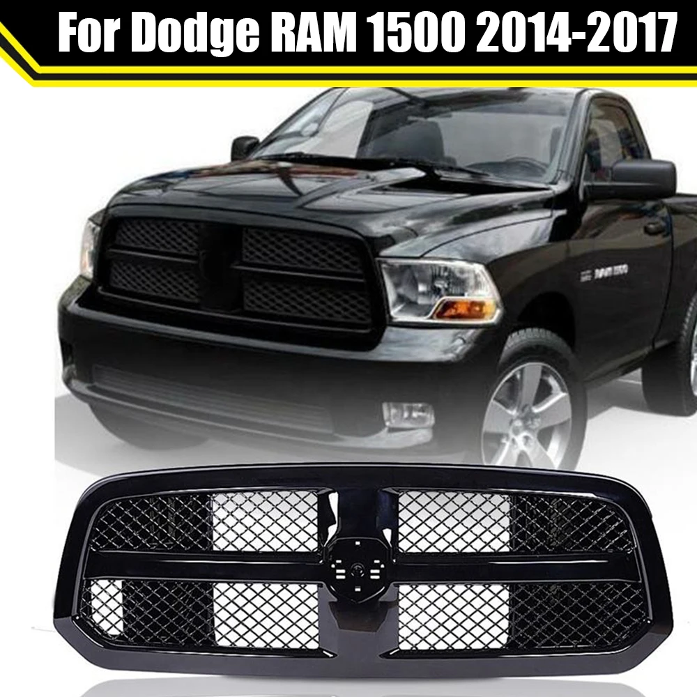 For Dodge RAM 1500 2014 2015 2016 2017 Racing Grills Decoration Car Front Grid Racing Grills ABS