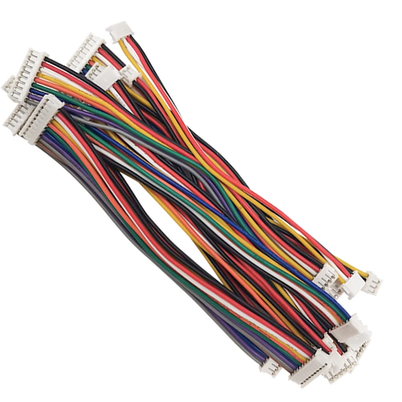JST ZH1.5 ZH 와이어 케이블 커넥터, 1.5mm 피치 플러그, 10cm, 20cm, 30cm, 2, 3, 4, 5, 6, 7, 8, 9, 10/12 핀, 1.5mm, 10 개 와이어 길이 28AWG