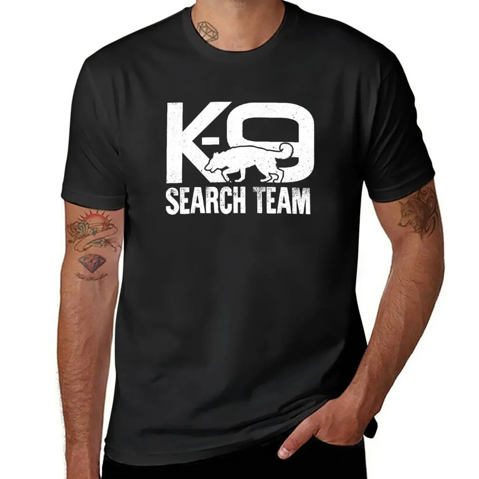 K-9 Search Team T-shirt kawaii clothes heavyweights mens funny t shirts