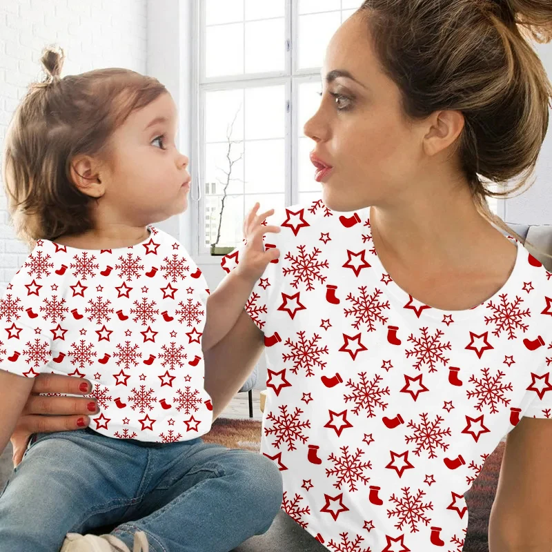 

Семейные одинаковые наряды, коллекция 2022 года, повседневные Костюмы для мам и дочери, летняя/весенняя одежда, бесплатная доставка, большой р...