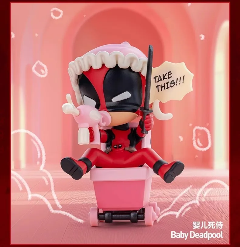 thumbnail image 1 of POPMART Marvel Deadpool Series Blind Box Lucky Box Mystery Box Cute King Pirate Deadpool Anime Figure Room Display Child Gift, 1 of 5