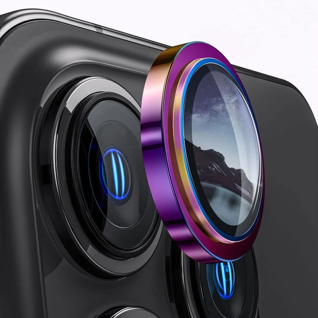 Deep Purple Tempered Glass Camera Lens Protector Accessory