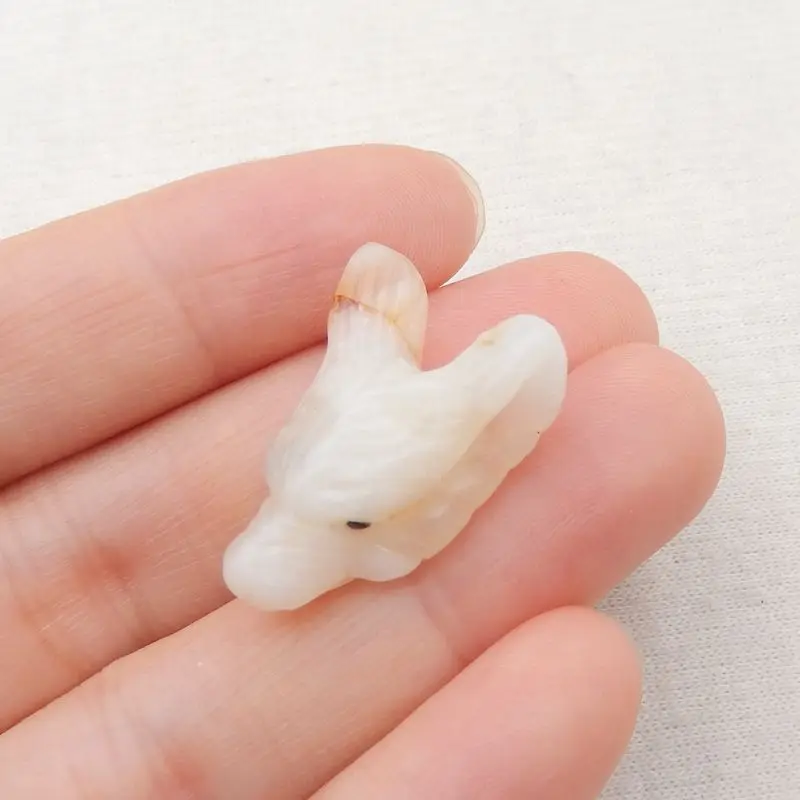 Support For Custom Handcarved Wolf Head Natural Yellow Opal Pendant Bead 25x17x10mm 3g Fashion Jewelry Necklace Accessories