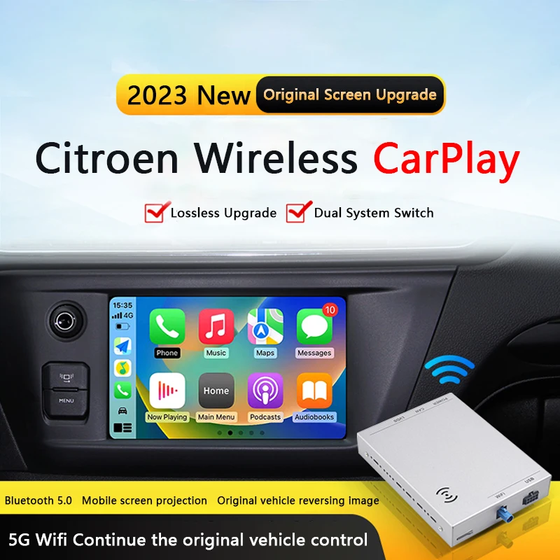 Nuovo Wifi Wireless Apple Carplay Android Auto Per Peugeot E Citroen Smeg & Mrn Nac 208 308 508 3008 E C4 Ds3 Ds5 Supporto Telecamera Retromarcia