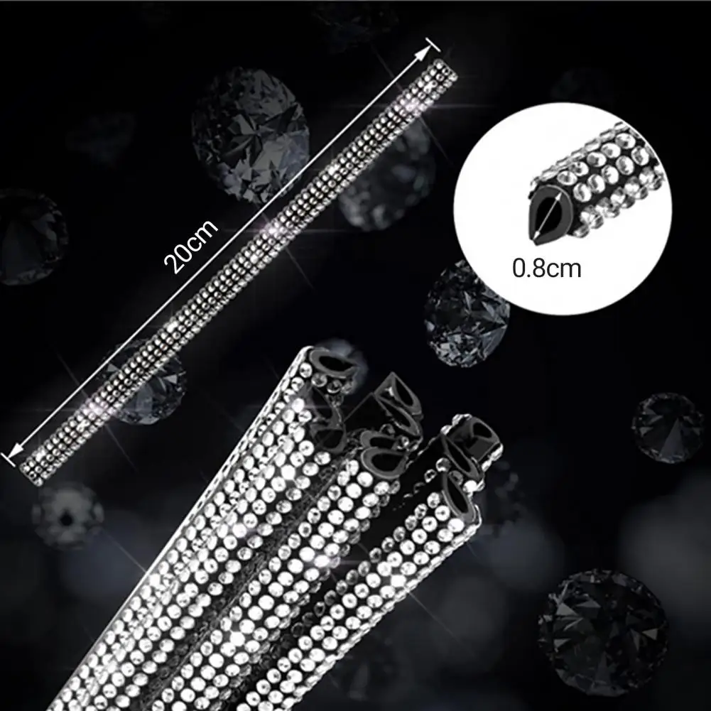 

10Pcs Air Outlet Trim Practical Fine Workmanship Simple Operation for Men Rhinestones Trim Automotive Interior Trim