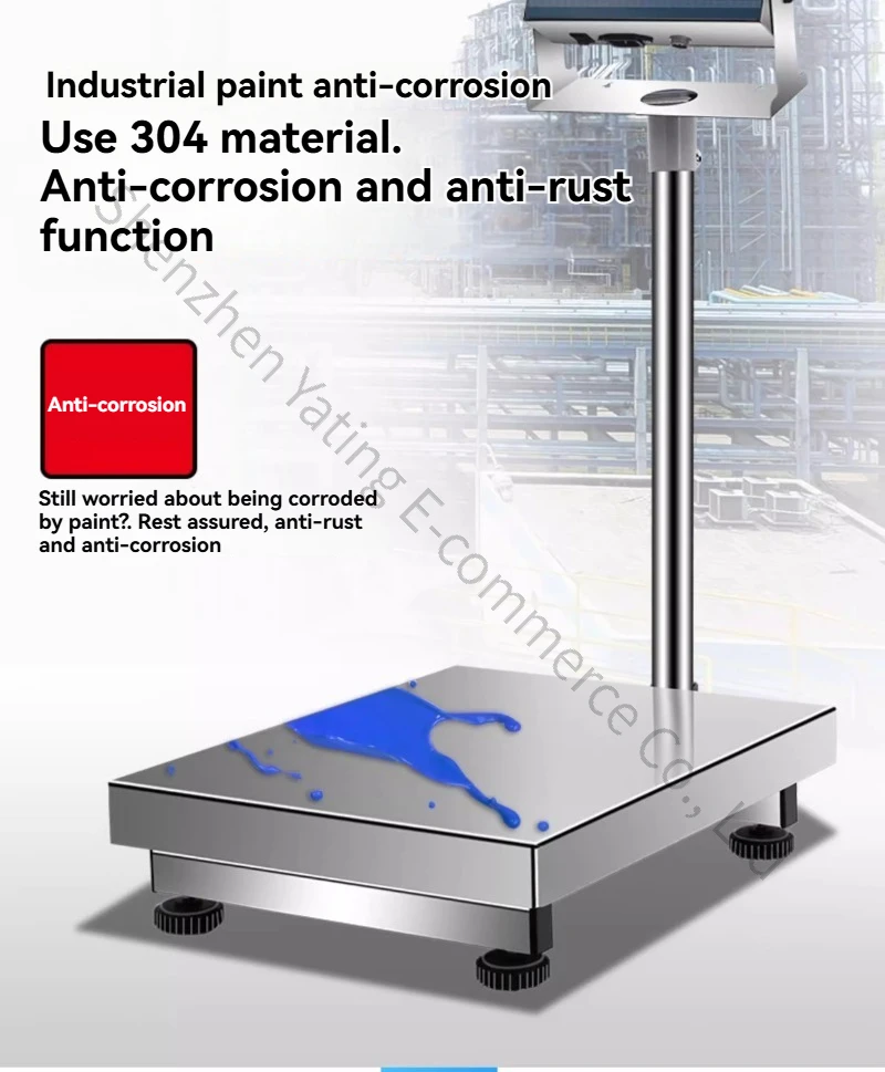 200kg Weighing Scale Stainless Steel Electronic Platform Scale Industrial Water