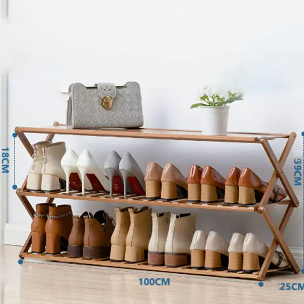 Estante de zapatos simple Gabinete de almacenamiento de zapatos plegable de  plástico Estante organizador de muebles para el hogar para el pasillo