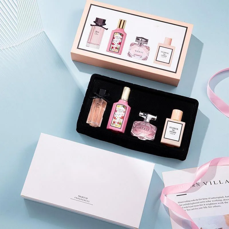 2024 Nová parfémová sada pro ženy, čtyřdílná sada, květiny, květ, sen, bambus, přívěsek, dárková krabička, svěží a trvalá vůně, toaletní voda_voghion.com