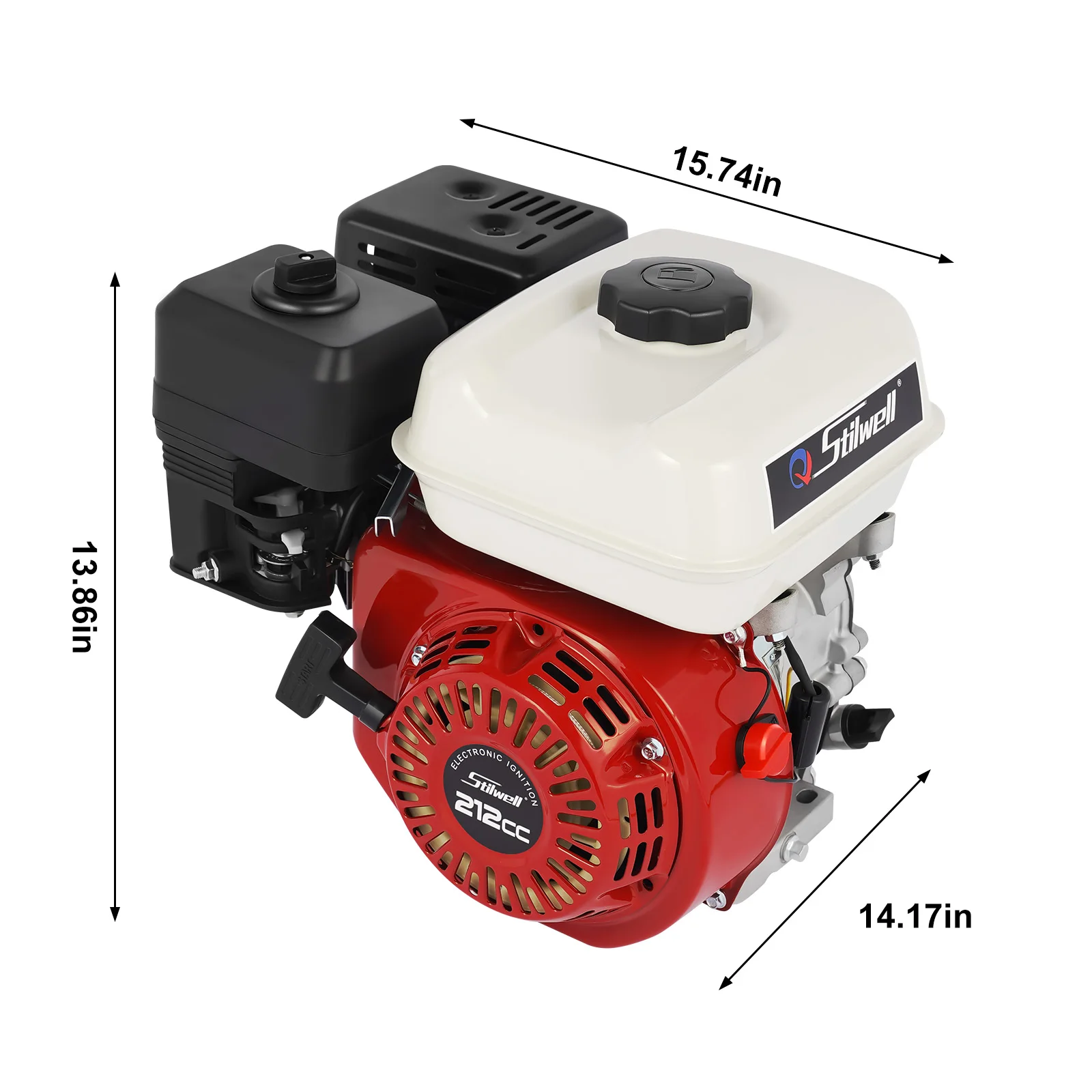 200cc 4-stroke Gas Engine Single Cylinder Gasoline Engine with Air-cooled System 3600rpm for Pumping Machines Microtillers
