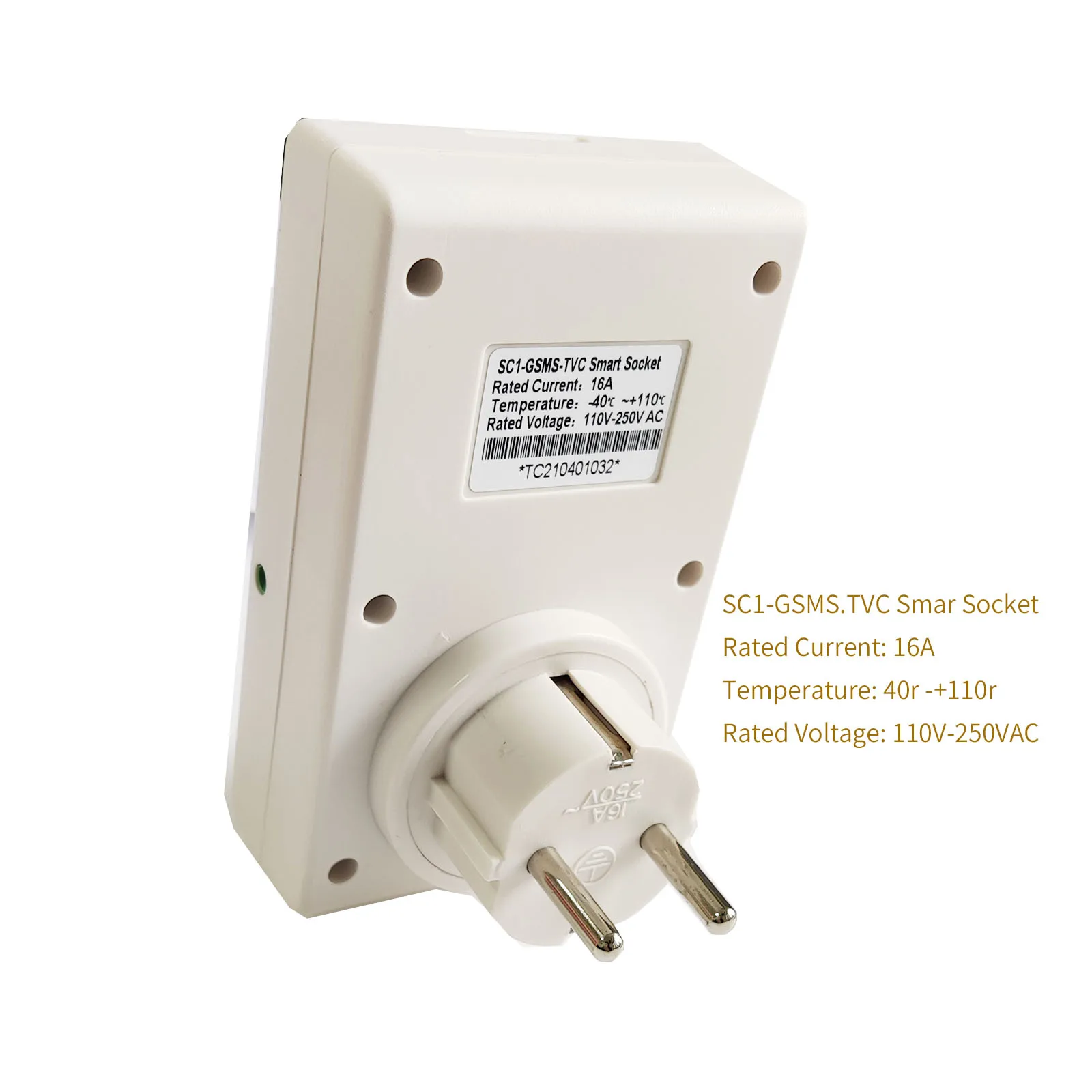 SC1 EU GSM Power Socket Remote Control 16A Smart Power Socket Outlet  Temperature Sensor Controller Plug Intelligent Relay - AliExpress