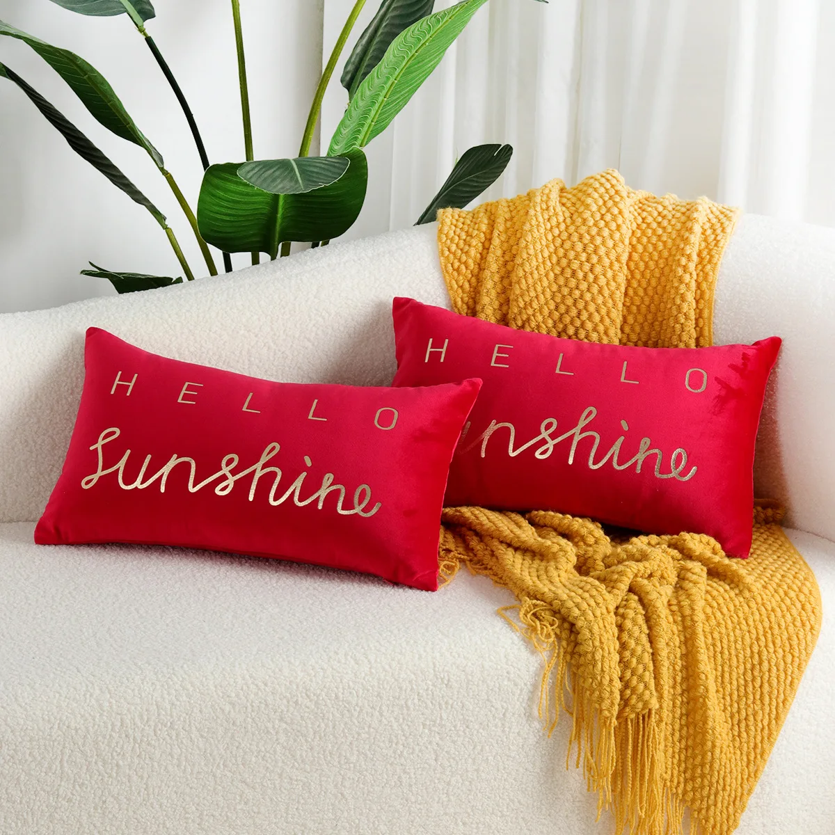 

Letter Bronzing Print Cushion Cover 30x50cm Simple Home Decor Pillow Case Pillow Covers Decorative Lumbar Pillowcase