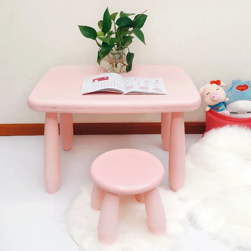 

Children's Tables and Chairs Set Kindergarten Learning Table Chair Baby Game Writing Book Table Plastic Household