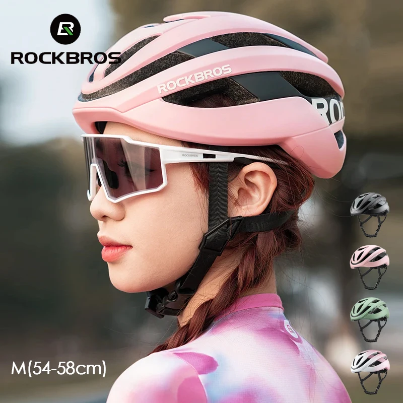 

ROCKBROS Adult Bicycle Helmet 54-58cm Ultralight Road Bike Women's Helmet for Aerodynamics Road Cycling Casco PC+EPS Breathable