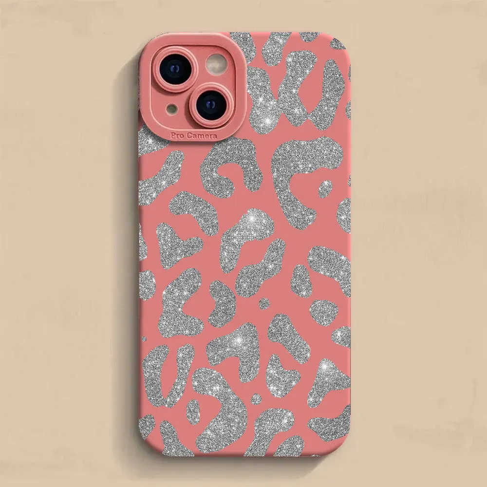 Leopard Print Phone Case Shockproof Bumper Cover For Iphone_voghion.com