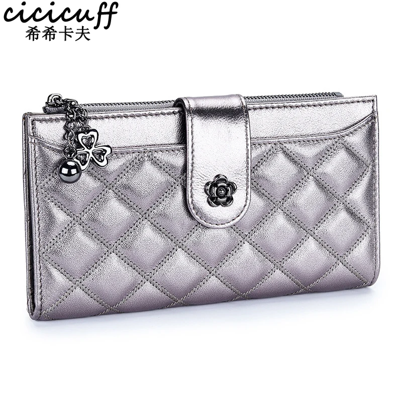 Luxury Women Wallets Female Large Long Purse Card Holder Leather Clutches Ladies Clutch Bag Brand Diamond Lattice Clutch Handbag