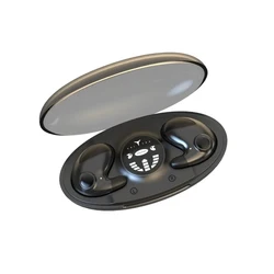Waterproof Sleep-Ready Wireless Bluetooth Earbuds with Mic (Black)