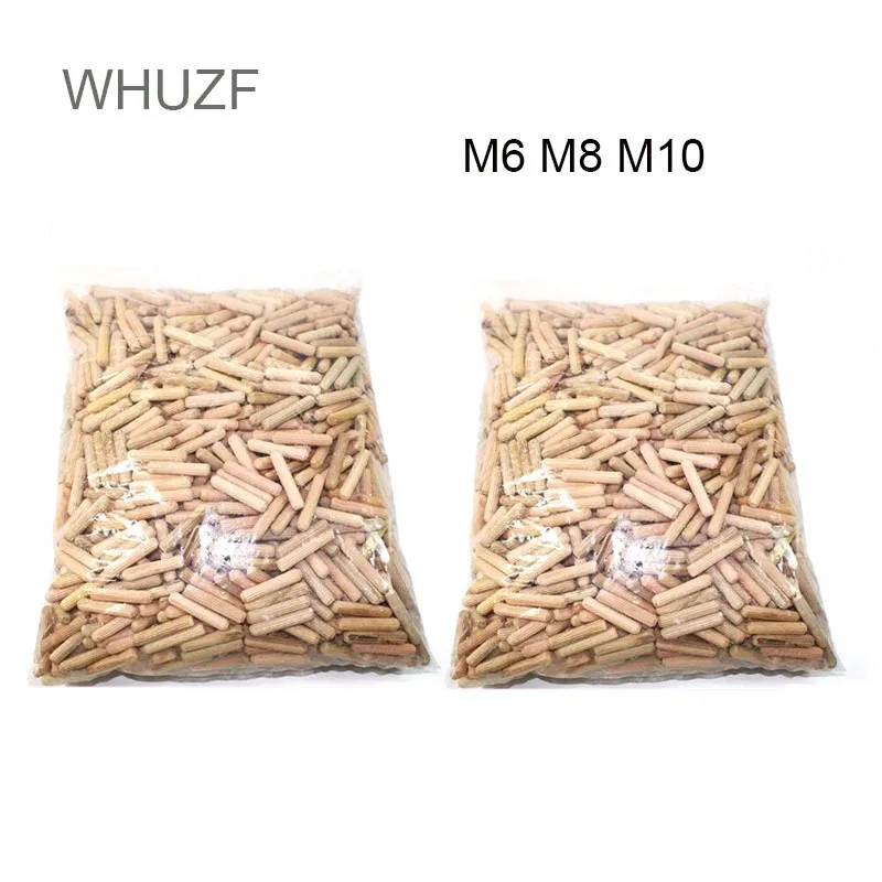 WHUZF M6/M8/M10 * L มม.ไม้ตู้ลิ้นชักกลมไม้ Dowel Pins แท่งชุดเฟอร์นิเจอร์ Fitting ไม้ Dowel Pins 1