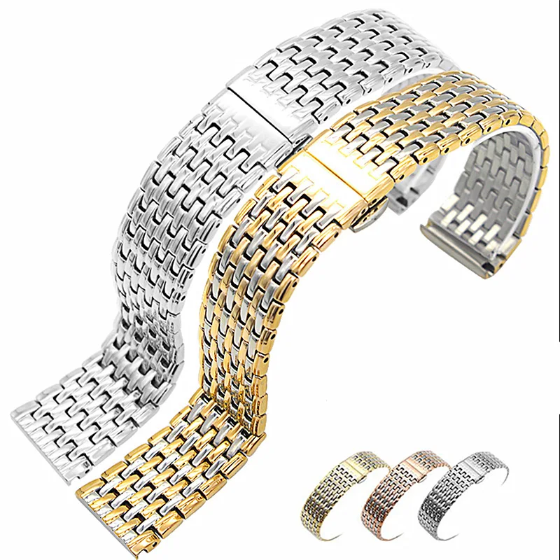 Cinturino Solido In Acciaio Inossidabile Per Longines La Grande Bracciale Cinturino 13Mm 18Mm 20Mm 22Mm Chiusura A Farfalla Orologi Accessori