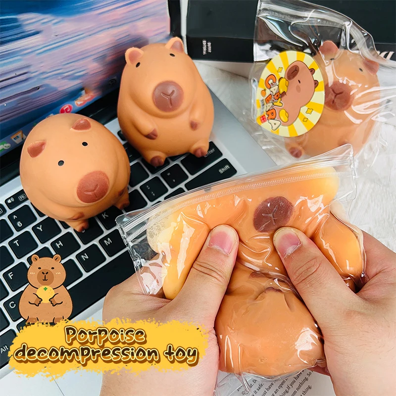 Cute Cartoon Capybara Mochi Pinching Toy Squishy Toy Slow Rebound Decompression Toys Stress Release Hand Relax Gifts 2