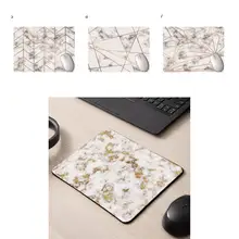 

Desk Mouse Pad Practical Smooth Surface Soft Marble Stripe Block Mouse Cushion Wrist Rest for Laptop Desk Pad Mouse Mat