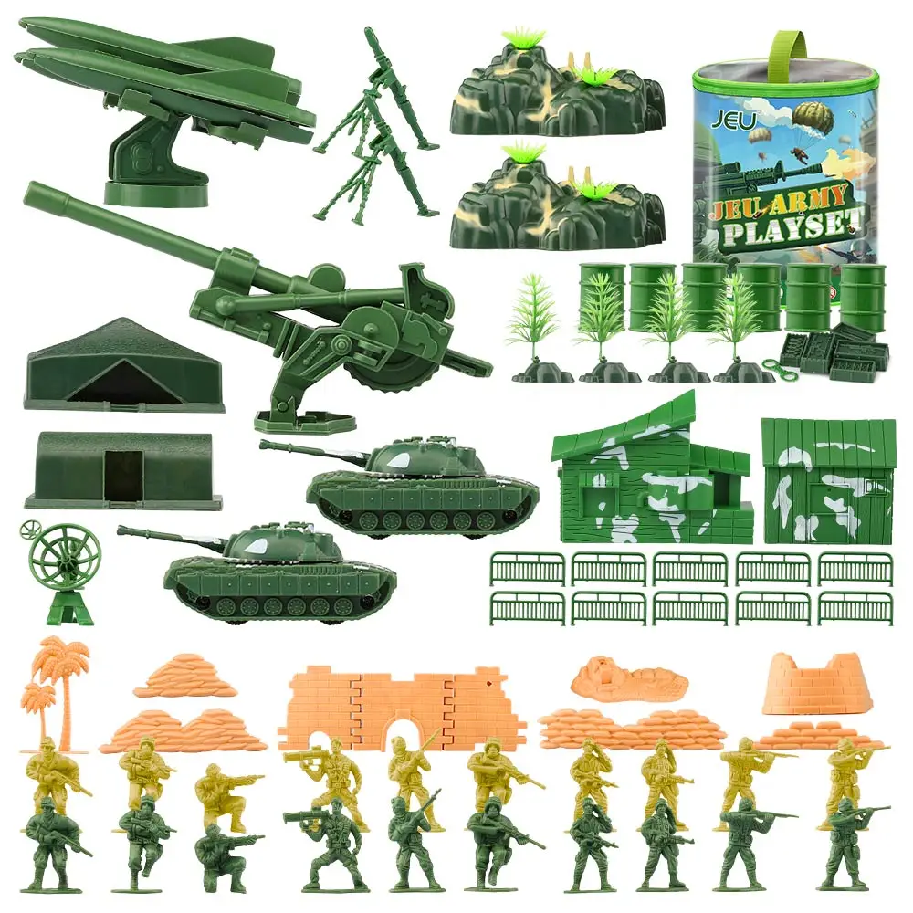 ViiKONDO Army Men Toy Military Playset Green vs Tan Soldier