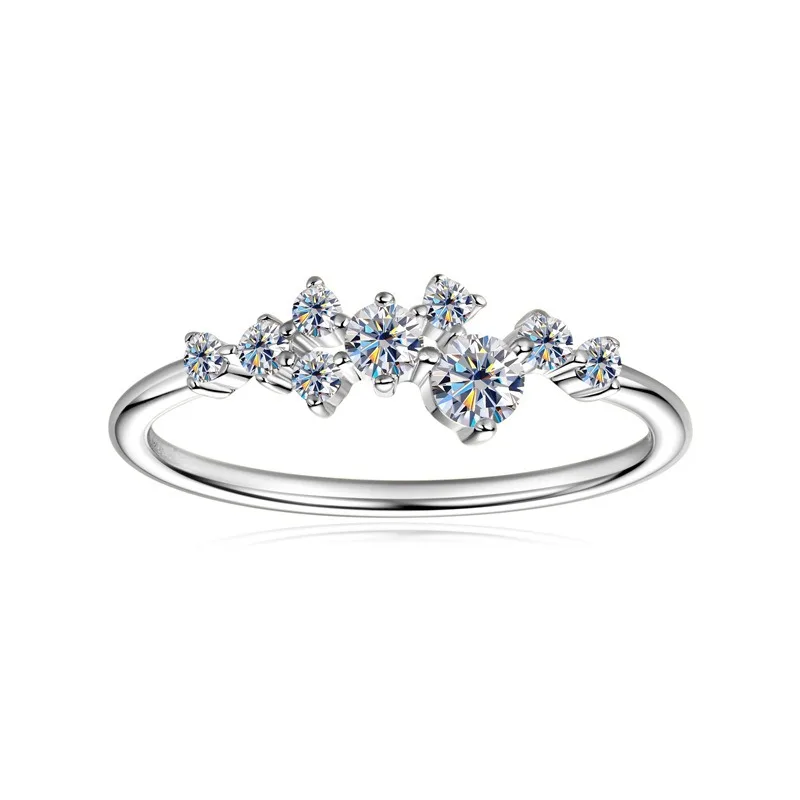 Nabest Fine Jewelry Gold Plated 925 Sterling Silver VVS Moissanite Ring Women Flower Engagement Promise Ladies Moissanite Ring 4