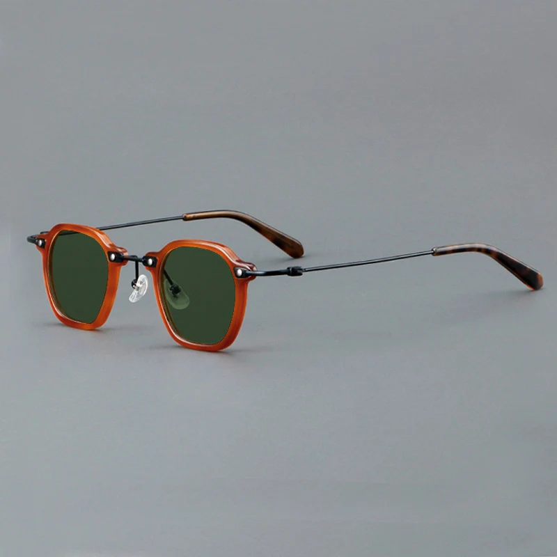 

Мужские солнцезащитные очки UV400 из ацетатного волокна и металла, поляризованные зеркальные очки для женщин, темно-серые, коричневые линзы, солнцезащитные очки с защитой от отражения