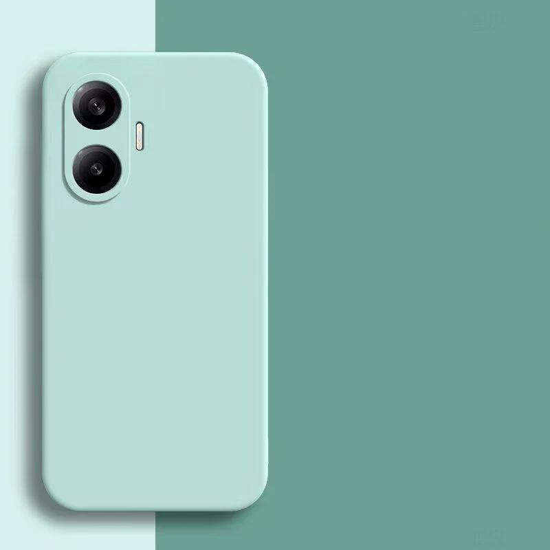 Sleek Square Liquid Silicone Smartphone Case - Premium Protective Cover
