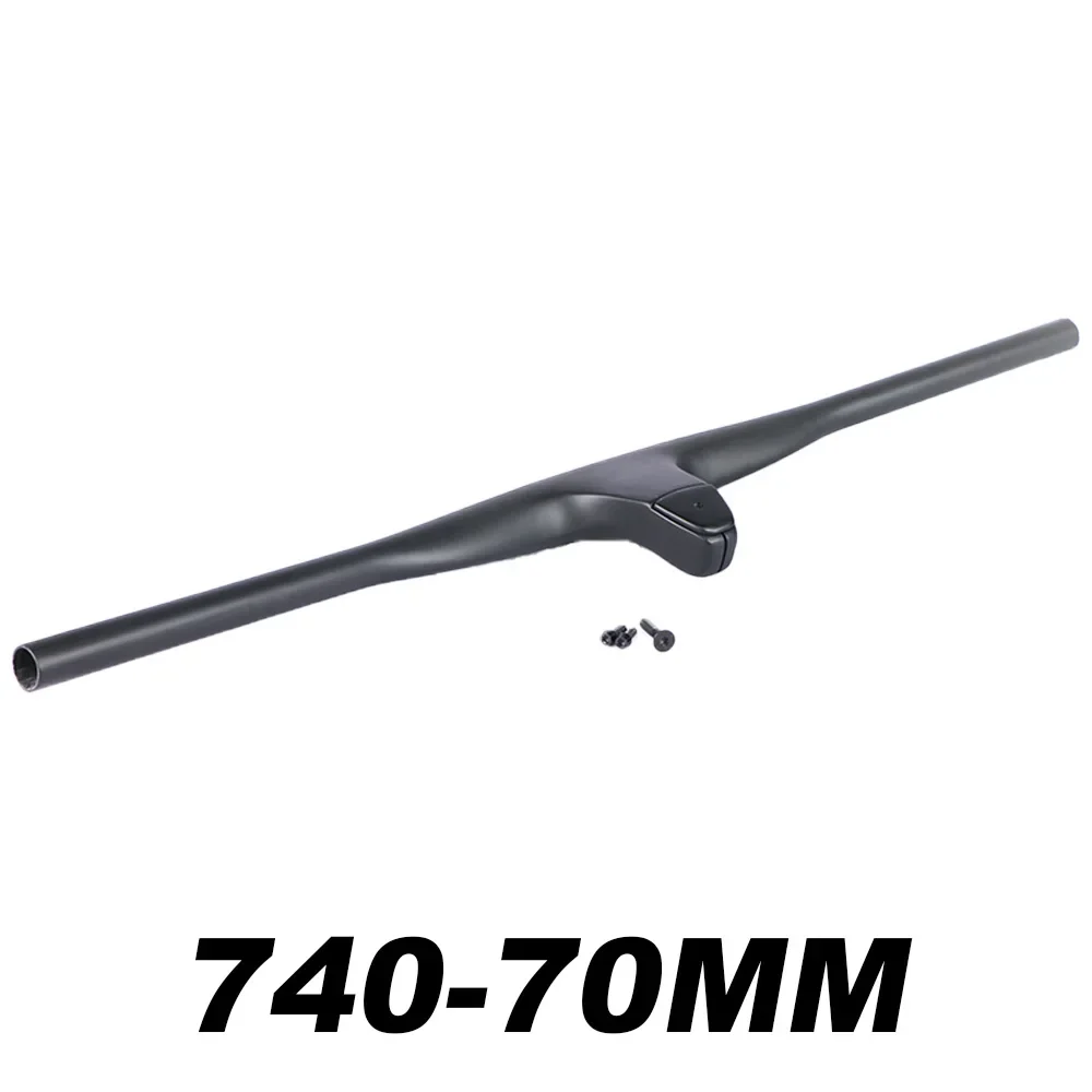 Guidon Cockpit Intégré VTT Carbone 740-780 Mm - Pour BMX, Vélo De Course - Poignées Incluses