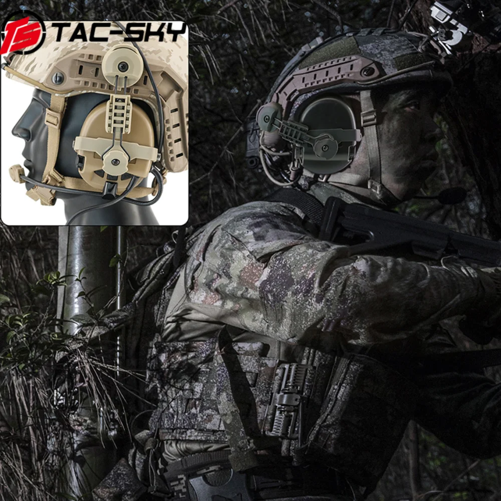 TS TAC-SKY Tactical Helmet ARC Track Adapter Headset Accessory Helmet Mount Sordin Brackets for MSA SORDIN Tactical Headset