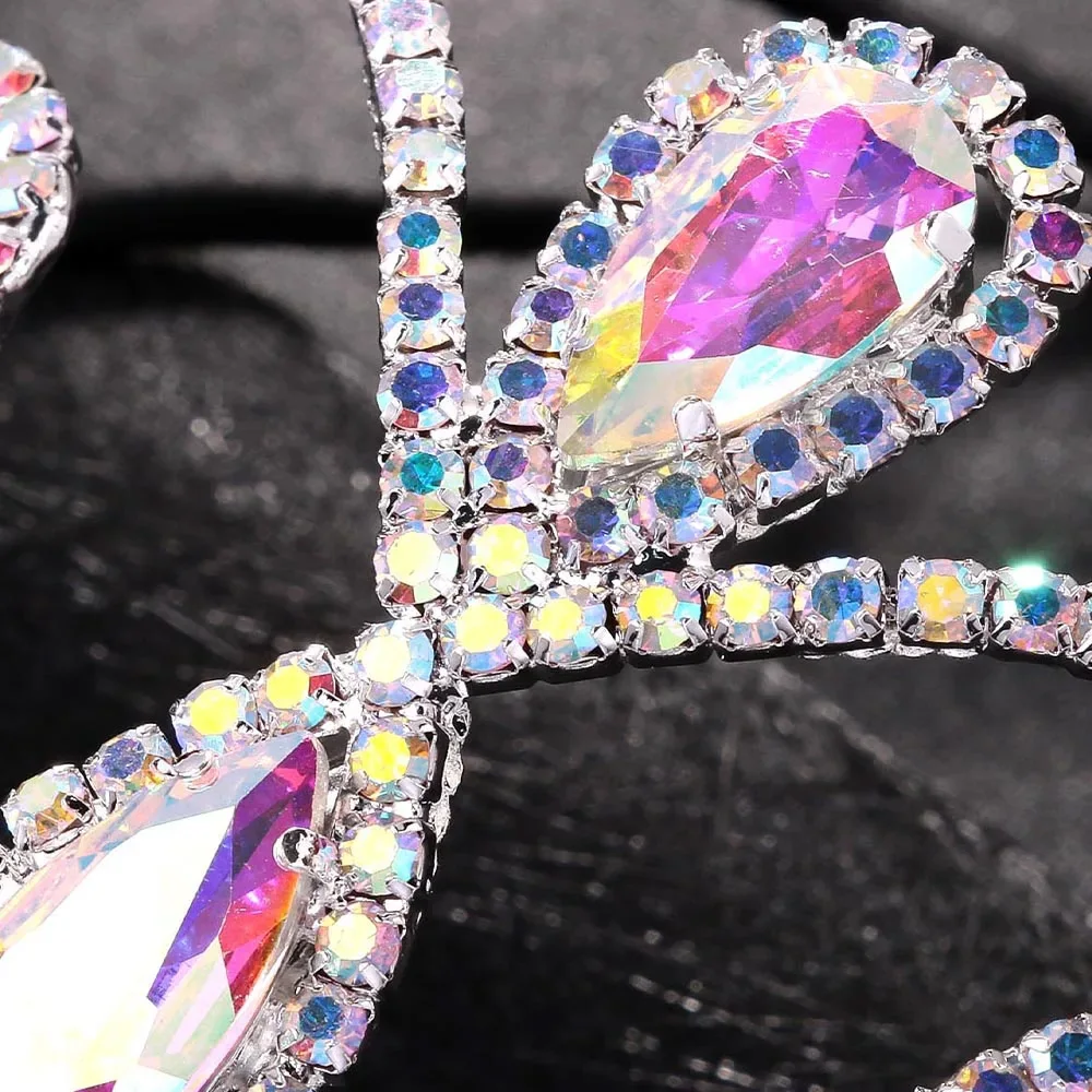 Jewelry Accessories Hair Accessory Hair Headdress Bridal Headwear Stonefans Hollow ab Colorful Rhinestone Headband Bridal Headpiece Hair Jewelry Gorgeous Belly Dance Head Chain for Women