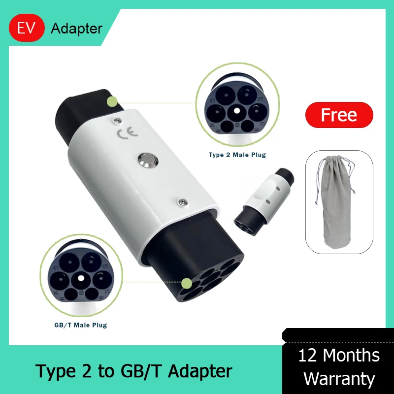 

16A 32A 7KW 22KW Ev Charger Adapter IEC62196 Type 2 To GB/T For China Standard Electric Car Charging Connector With Power Switch