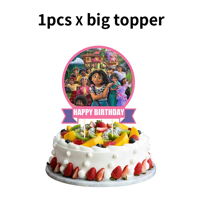 Disney Encanto Party Decorations Supplies Latex Balloon Tableware Cake Toppers Paper Plates Cups For Kids Birthday Toys Gifts